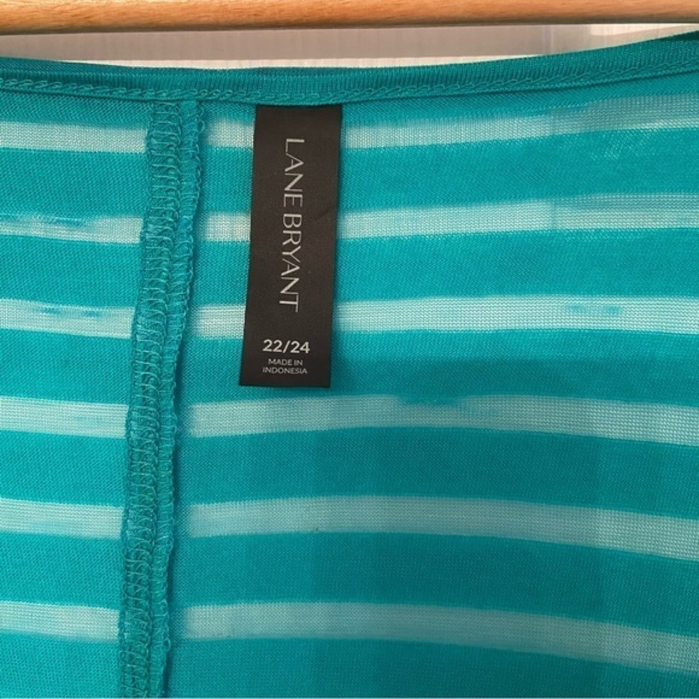 Lane Bryant green sheer top‎ Size 22/24 - Picture 7 of 7